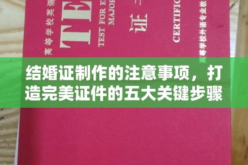 通霄结婚证制作的注意事项，打造完美证件的五大关键步骤